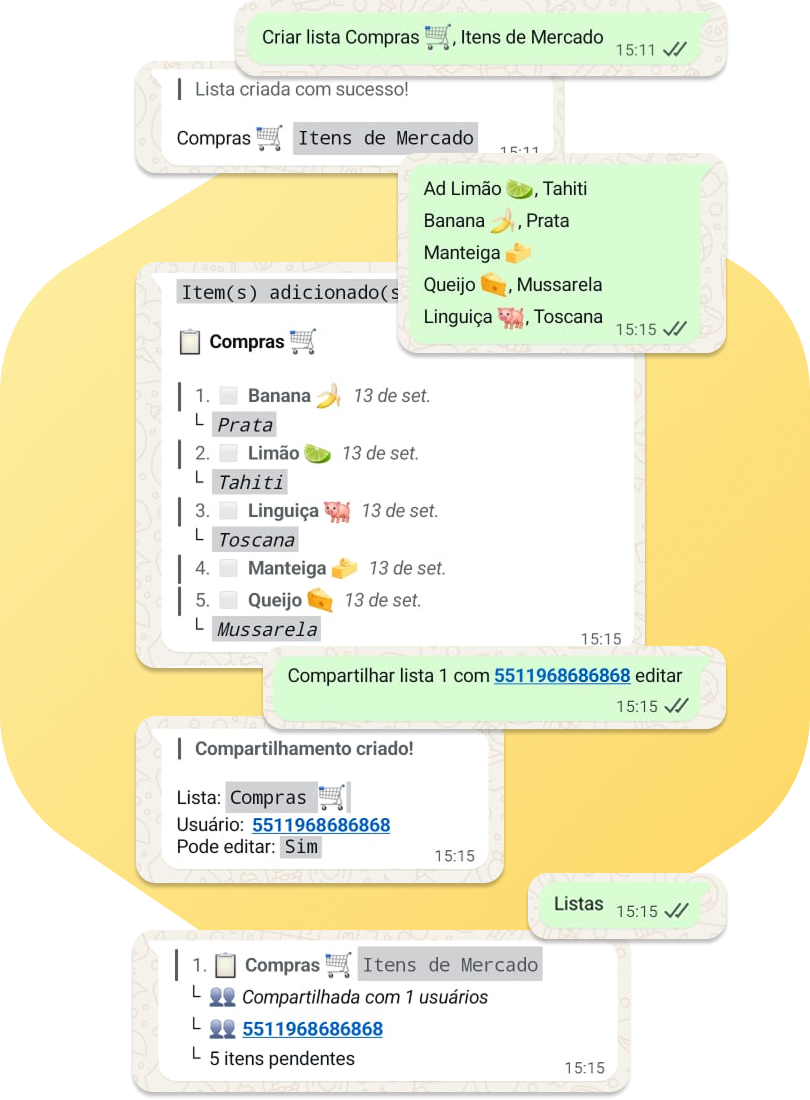 Demonstração da criação de lista compartilhada em tempo real no goodlist